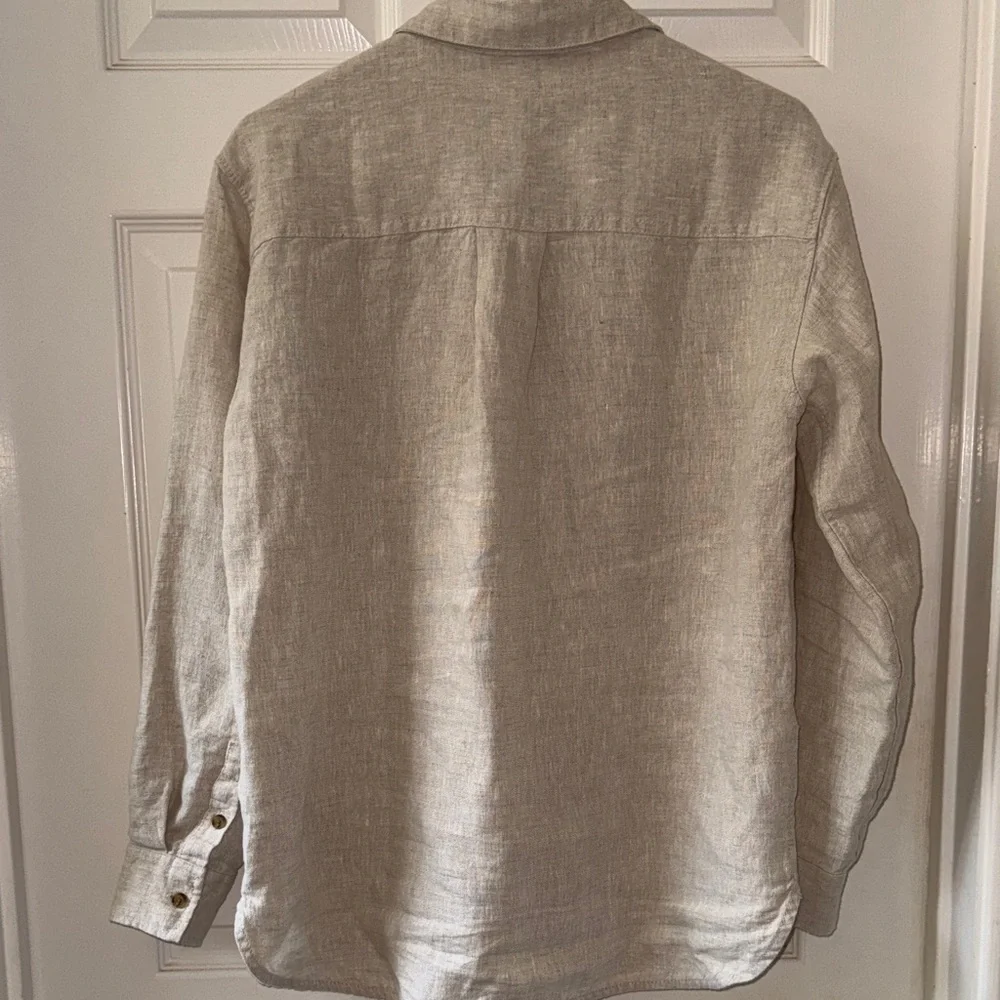 Athleta Beige Linen Shirt - Picture 4 of 7